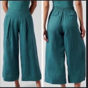 Athleta Teal Wide Leg Pants